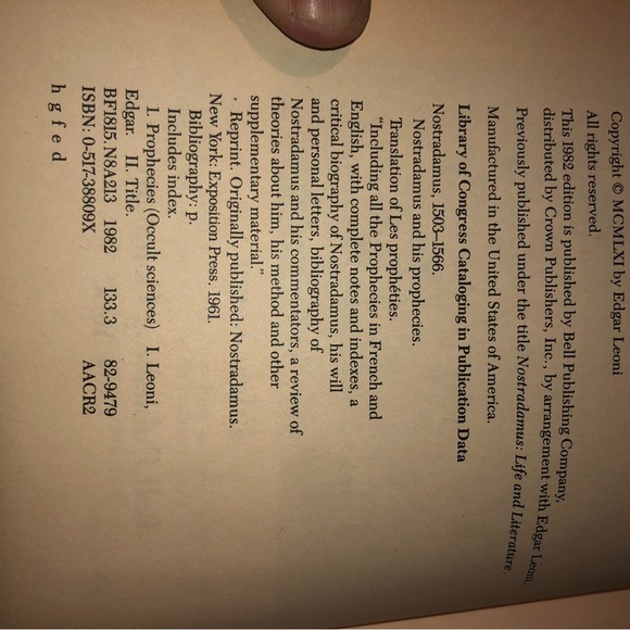 Nostradamus and His Prophecies by Edgar Leoni - Picture 3 of 6